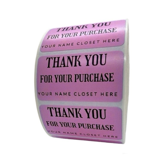 HANDMADE Other - 100 Stickers for small business custom name 2.25 x 1.25 NWT | sticker pack